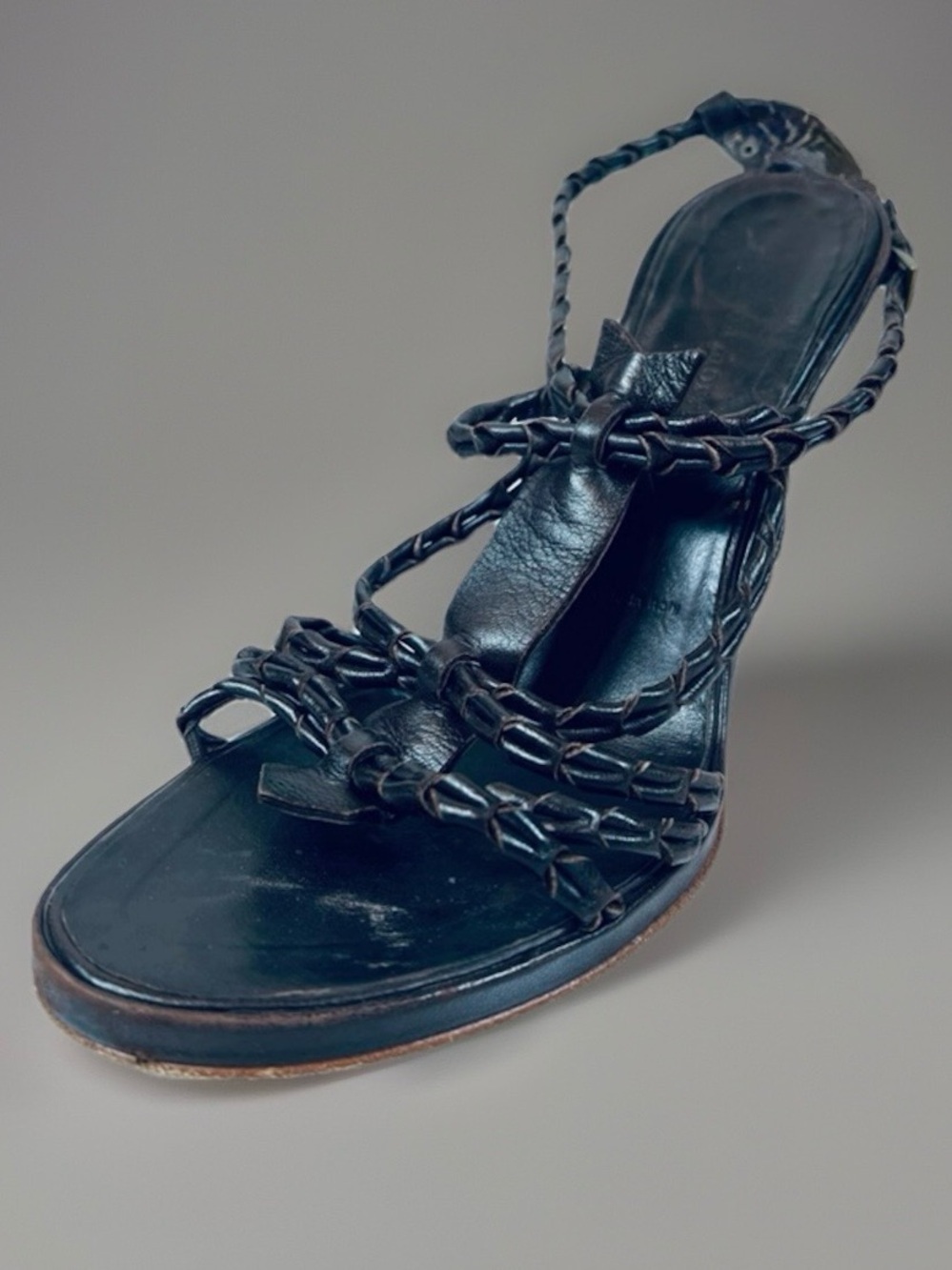 Sigerson Morrison Brown Strappy LEATHER Wedge Shoe